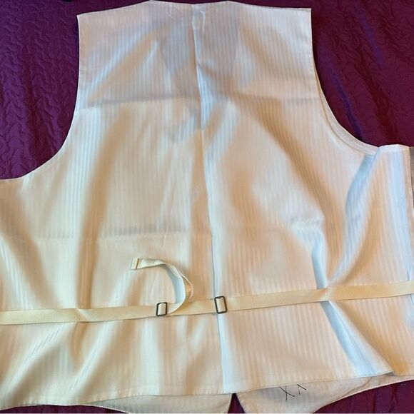 Andrew Fezza lavender gray vest XXL- white satin back with buckle - Picture 5 of 7